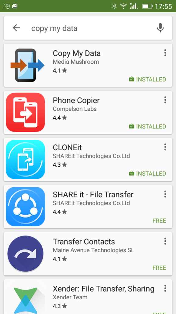 android to android data transfer 