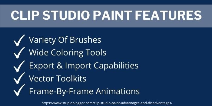 Clip studio paint key features