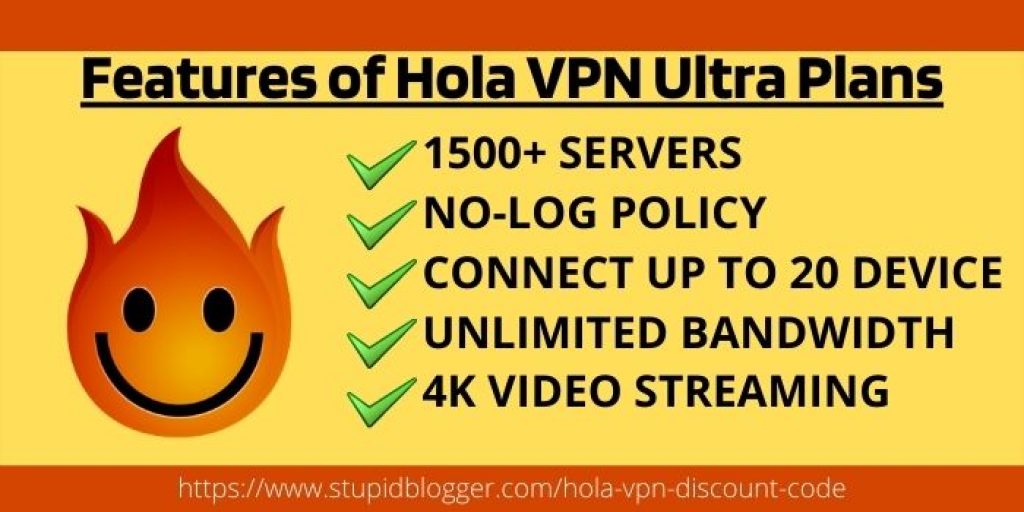 Features of Hola VPN Ultra Plans