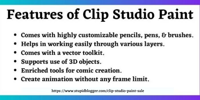 Features Of Clip Studio Paint