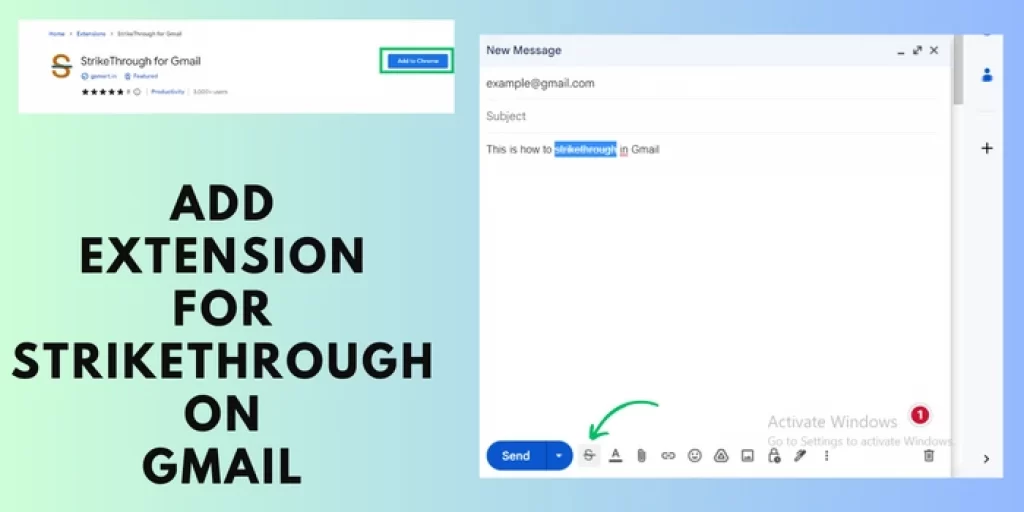 Add Extension for Strikethrough on Gmail
