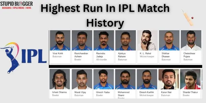 Highest Run In IPL Match History