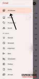 Select "all inboxes"