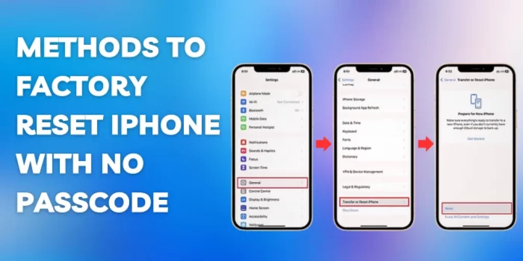 Methods To Factory Reset iPhone With No Passcode