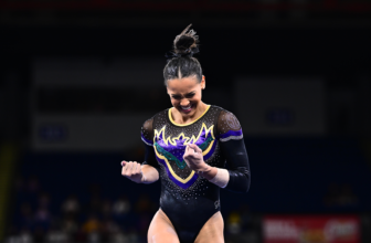 Gymnastics Defeats George Washington with a Season-Best Score of 198.125–195.475